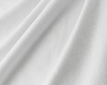 Plain White 100% Cotton Fabric Material - Curtains, Dress Making, Home Decor - 240cm Extra Wide