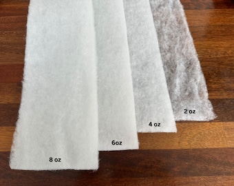 Brandsäker polyestervadd – 60" bred vaddering för quiltning, möbelklädsel och hantverk – 59, 119, 179, 229, 239, 249, 249, 269 – Mjuk och hållbar