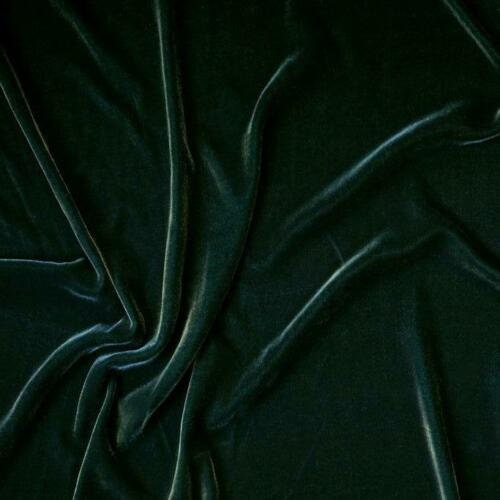Hunter Green Stretch Velvet Fabric - Fabric by the Yard
