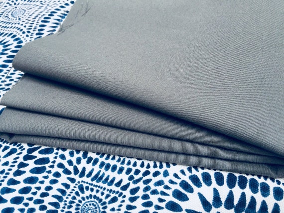 GREY Waterproof Outdoor Ottoman Fabric Soft Teflon Material Plain Colours  For Cushion Gazebo Beach 55"/140cm Wide Canvas