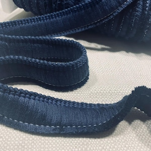 Frangia in Cotone Spazzolato – Passamaneria con Nappe 30mm – Cuscini, Tende, Arredo – Blu Marino #6
