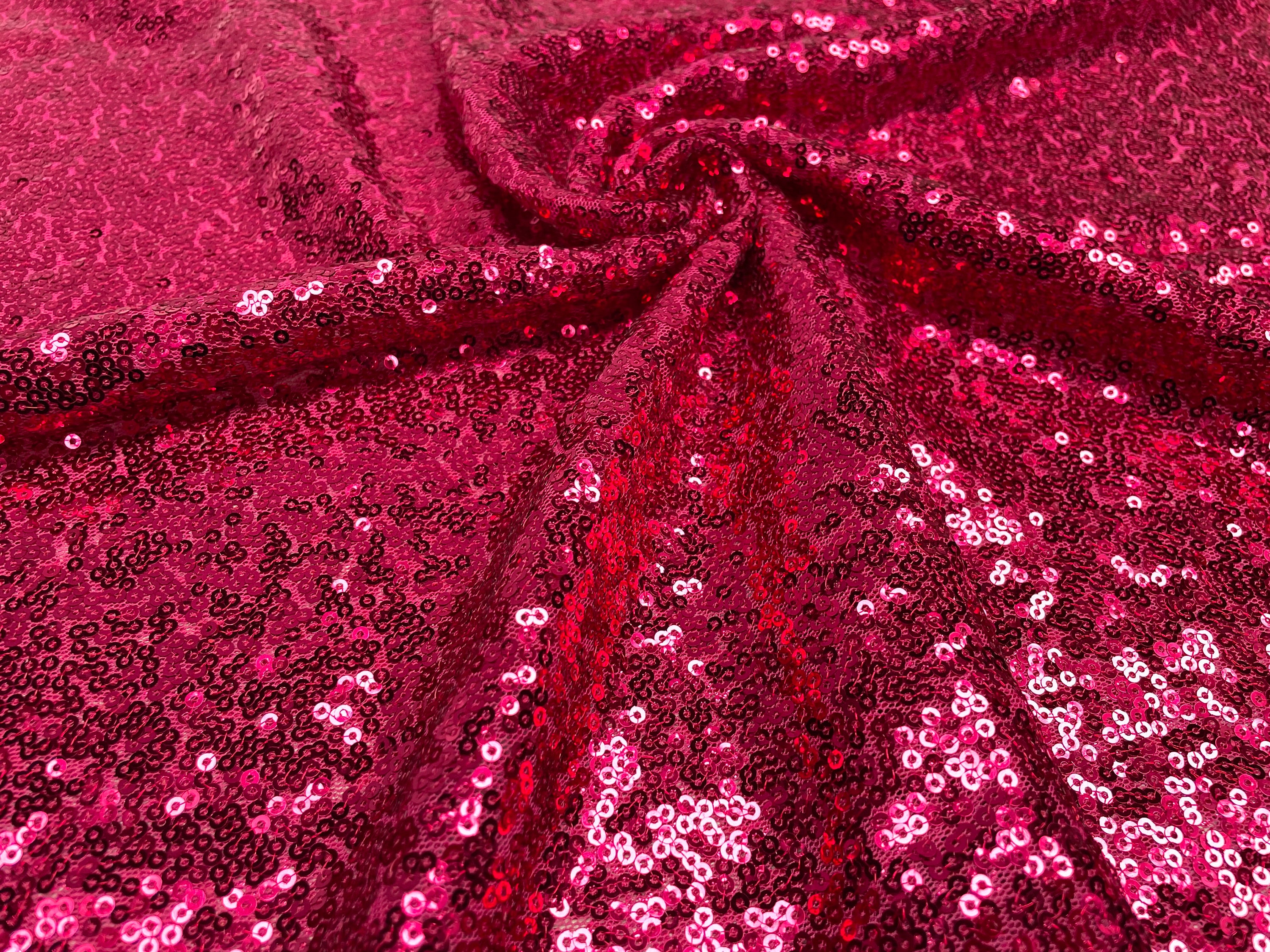 3mm Mini Sequins Fabric Material - 1 Way Stretch - 130cm or 51