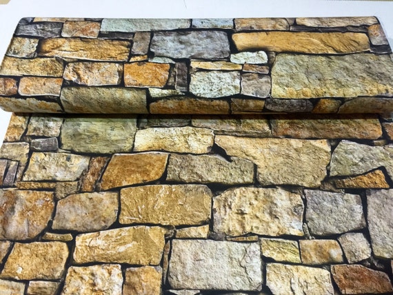 Stone Wall Brick Curtain Upholstery Cotton Fabric - Stone Wall Cotton Fabric Stone Wall Brick Curtain Upholstery Cotton Fabric - Stone Wall Cotton Fabric