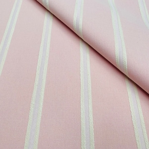 Tessuto a righe jacquard effetto lino, decorazioni per la casa, materiale per tappezzeria per tende, larghezza 140 cm, colore Rosa