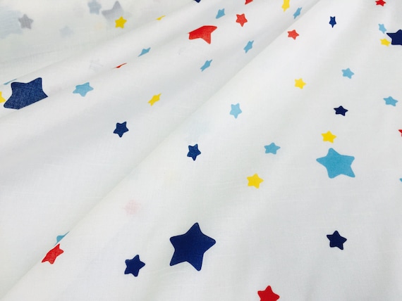 Star Print Voile Tulle Organza Fabric Kids Stars Dress Sheer Etsy