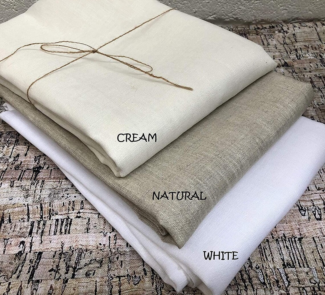 Pure Plain Linen Fabric Material Lightweight Linens for home Etsy