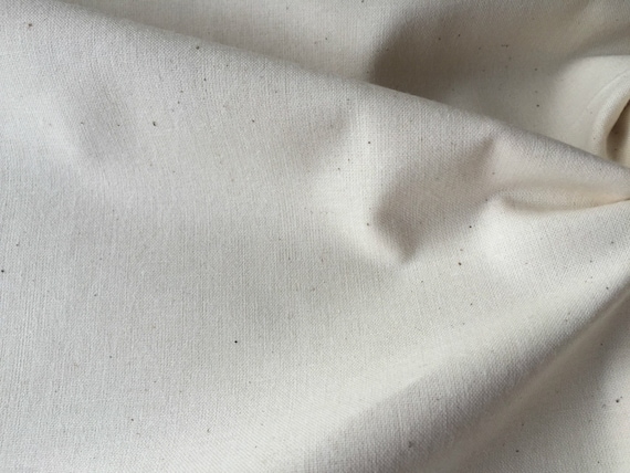 100% Natural Raw Cotton Fabric by the Yard or Meter, 