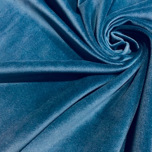 LUX Materiale in velluto super morbido e resistente Decorazioni per la casa Tende Tappezzeria Sartoria 150cm di larghezza - BLU MARINO