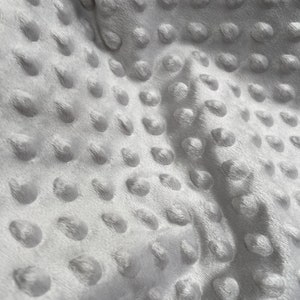 Dimple DOT Supersoft Fleece Fabric Cosy Blanket Plush Kids Cuddle-Worthy Soft Material 160cm Wide Silver Grey image 6