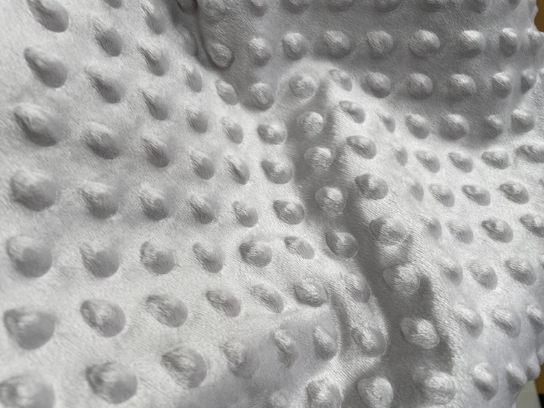 Dimple DOT Supersoft Fleece Fabric Cosy Blanket Plush Kids Cuddle-Worthy Soft Material 160cm Wide Silver Grey image 6
