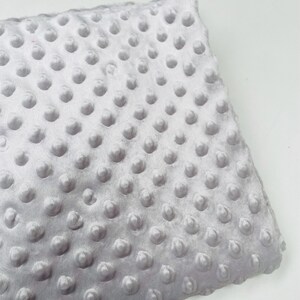 Dimple DOT Supersoft Fleece Fabric Cosy Blanket Plush Kids Cuddle-Worthy Soft Material 160cm Wide Silver Grey image 2