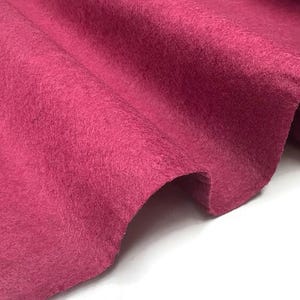 Tessuto Feltro Rosso Bordeaux – Larghezza 102 cm – Feltro in Poliestere Morbido per Hobby Creativi