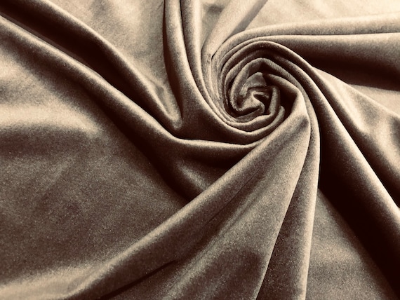 LUX Velvet Fabric Super Soft Strong Velour Material Home Decor Curtains  Upholstery Dressmaking - 59/150 cm Wide - BROWN