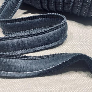 Frangia in Cotone Spazzolato – Passamaneria con Nappe 30mm – Cuscini, Tende, Arredo – Grigio Scuro #5
