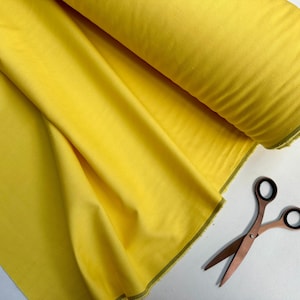 Tela Clásica de Mezcla de Lino y Algodón Ligera para Decoración del Hogar, Ropa de Cama, Ropa, Cortinas – 140 cm de Ancho Yellow