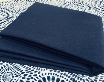 NAVY BLUE Waterproof Outdoor Ottoman Fabric Soft Teflon Material Plain Colours For Cushion Gazebo Beach - 55"/140cm Wide Canvas