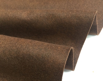 Tela de fieltro marrón, material artesanal, colores lisos, poliéster, 102 cm de ancho