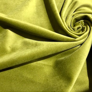 LUX Materiale in velluto super morbido e resistente Decorazioni per la casa Tende Tappezzeria Sartoria 150cm di larghezza - VERDE KAKI
