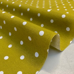 Polka Dot Fabric White Spots Dots PolyCotton Material Shabby Classic Chic Textile Home Decor Dress Curtains 55''/140cm Wide Canvas image 5