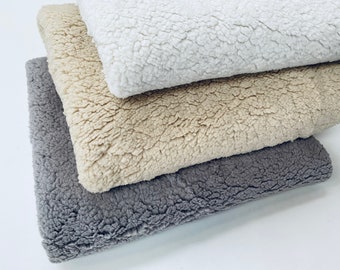 Sherpa Fleece Fabric Super Soft Stretch Material Home Decor Upholstery Dressmaking Plush - 64&quot;/165 cm Wide