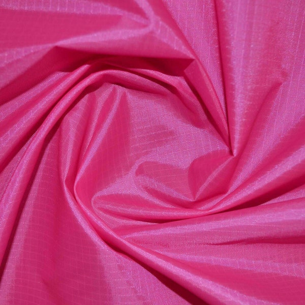 Ripstop Spinnaker Lightweight Fabric Kite Marine Material Nylon Water Resistant Cloth 150cm or 59'' Wide - PINK