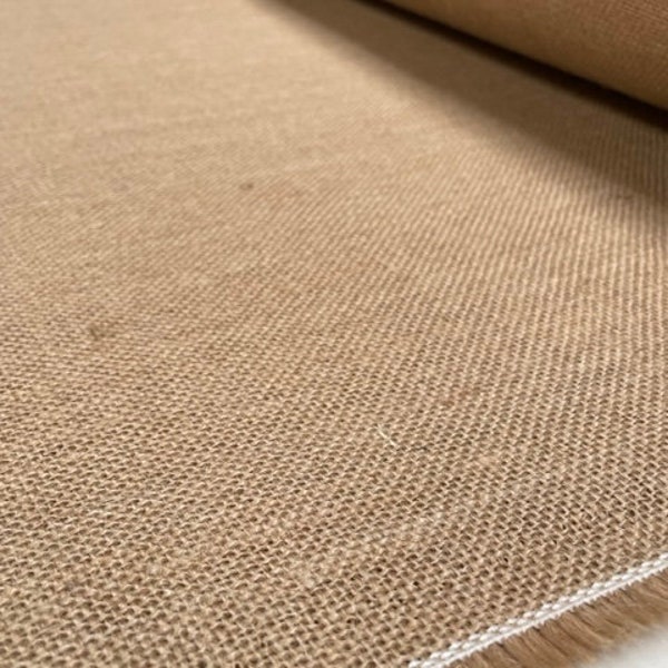 HESSIAN 100% JUTE Tissu Sac Matériel - 10oz Fine Naturelle en raphia en toile de jute - 160cm (62 pouces) de large