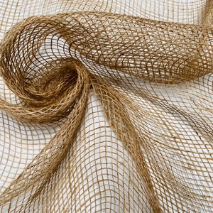 Hessian SCRIM Netting Jute Fabric Sacking Material - Fine Natural Burlap Raffia Garden Net - 100cm / 39" wide