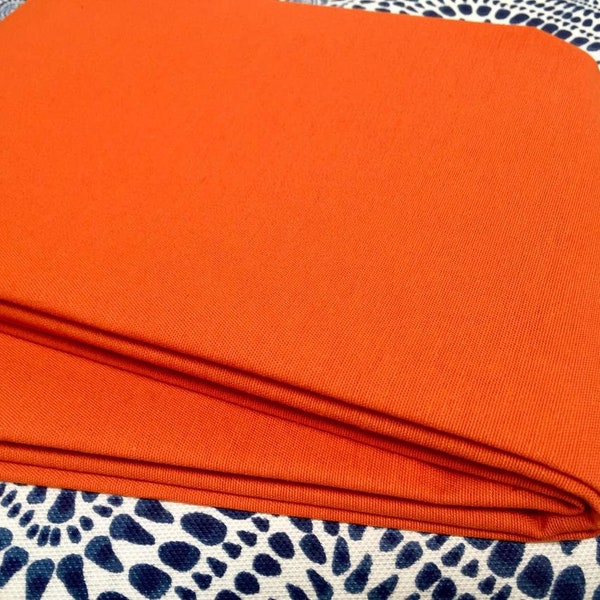 ORANGE Waterproof Outdoor Ottoman Fabric Soft Teflon Material Plain Colours For Cushion Gazebo Beach - 55"/140cm Wide Canvas