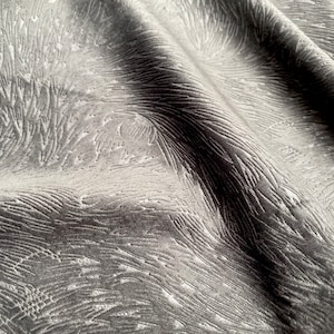 Goffrato Materiale in velluto super morbido resistente Decorazioni per la casa Tende Tappezzeria Sartoria 150cm larghezza GRIGIO ANTRACITE