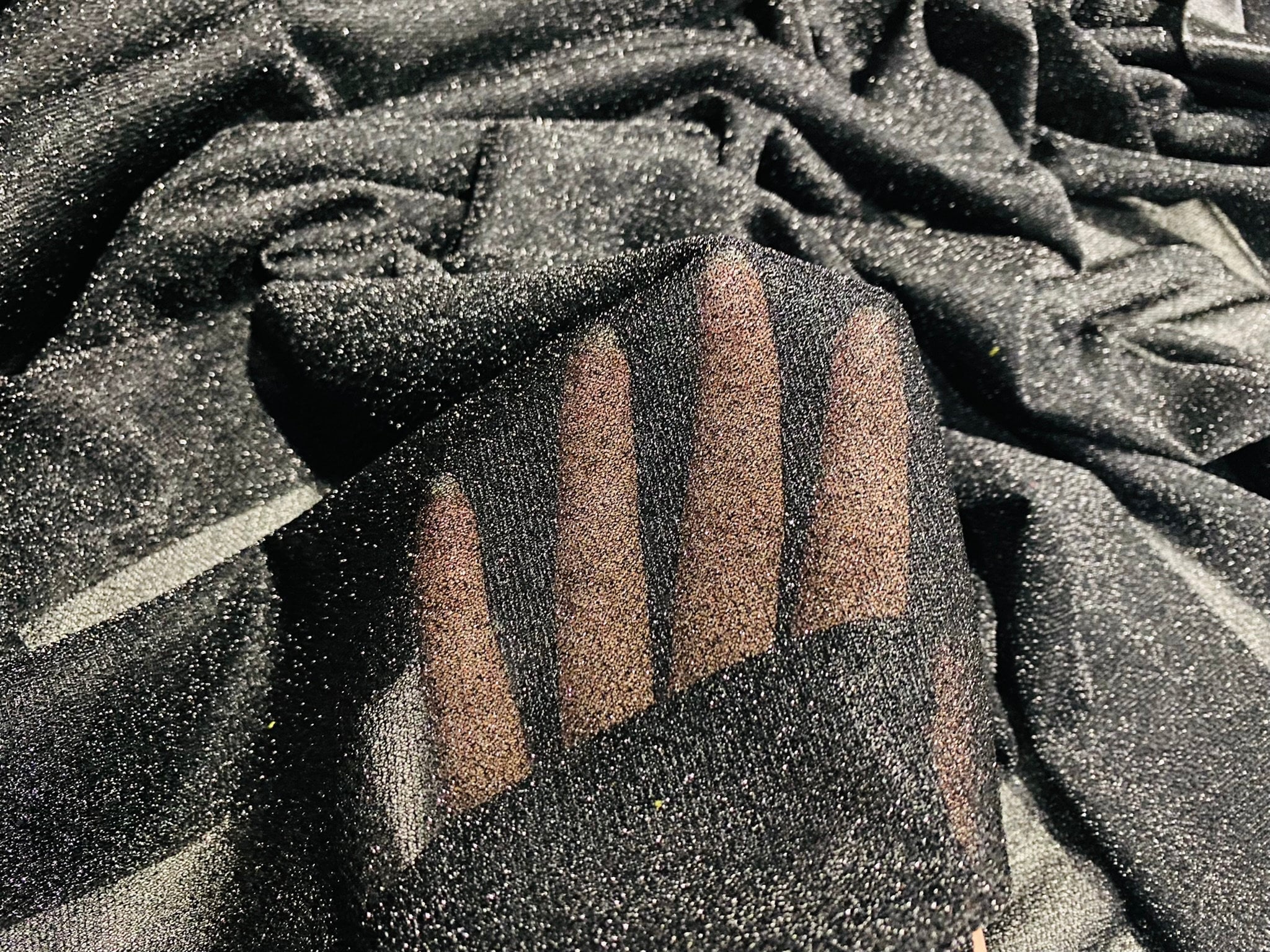 Metallic Lurex Jersey Fabric - Gold on Black Many Colors Available