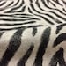 Zebra Black Stripes Print Designer Linen Look Cotton Fabric Furnishing Curtain Upholstery Dressmaking Material - 55'/140cm Wide - Zebra 
