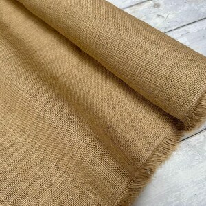 HESSIAN 100% JUTE Fabric Sacking Material - 10oz Fine Natural Burlap Raffia - 160cm (62 inches) wide image 4
