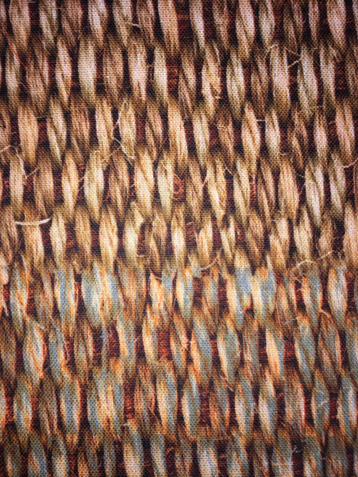 Sisal Fibre Ropes Matting Effect Brown Digital Print Fabric Etsy UK