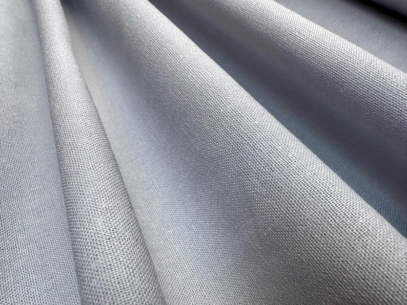 Tela Clásica de Mezcla de Lino y Algodón Ligera para Decoración del Hogar, Ropa de Cama, Ropa, Cortinas – 140 cm de Ancho Grey