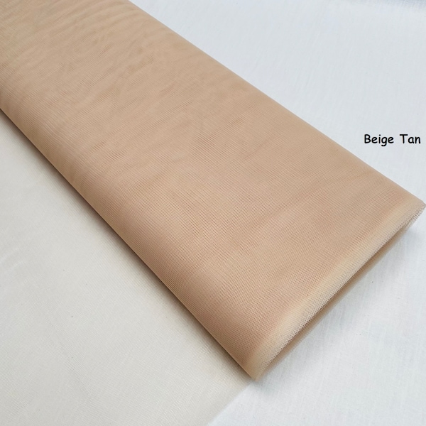 Robe TUTU Jupe Filet Tissu Drapé Tulle Rideaux Maille Décoration De Mariage Matériel 174 cm De Large - Bronzage Beige