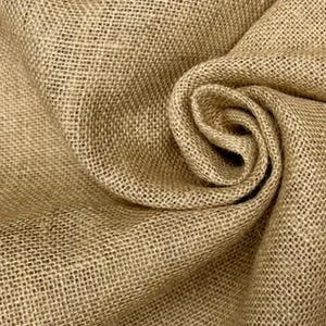 Material de saco de tela HESSIAN 100% YUTE - Rafia de arpillera natural fina de 10 oz - 160 cm (62 pulgadas) de ancho