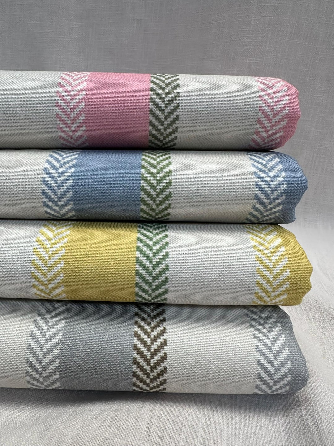 Chevron Stripes Fabric – Herringbone Cream Stripe Design for Home Decor ...