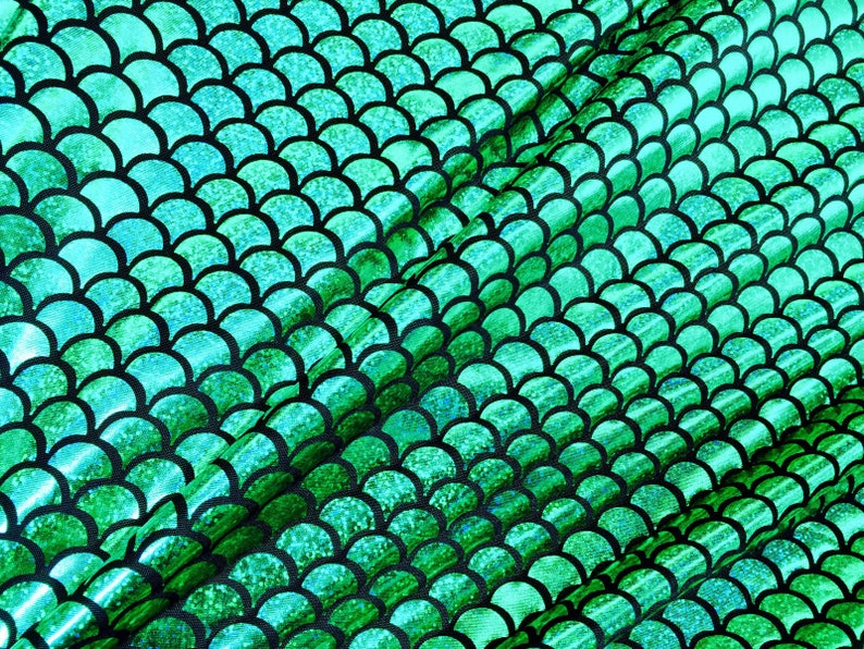MERMAID Scale Fabric Fish Tail Material Stretch Spandex | Etsy