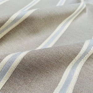 Tessuto a righe jacquard effetto lino, decorazioni per la casa, materiale per tappezzeria per tende, larghezza 280 cm, colore beige