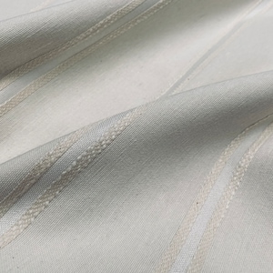 Tessuto a righe jacquard effetto lino, decorazioni per la casa, materiale per tappezzeria per tende, larghezza 280 cm, colore Crema