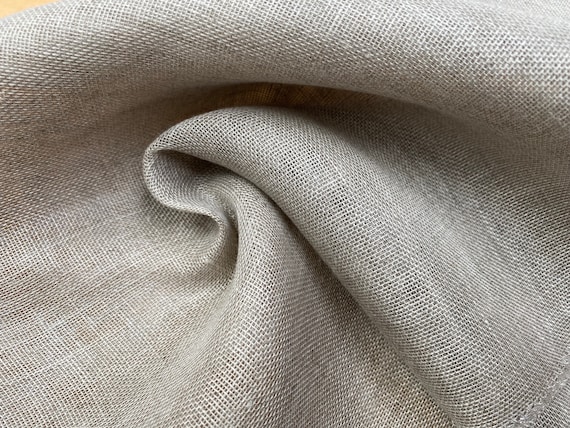 Linen Fabric 60 Wide Natural 100% Linen By The Yard (White) 