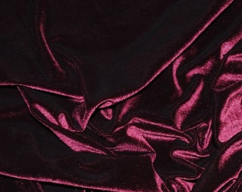 PURPLE Decor Velvet Fabric Soft Strong Velour Stretch Material - home decor, curtains, upholstery, dress - 165cm extra wide