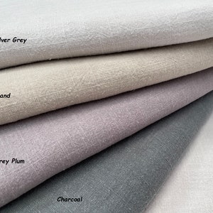 Stone Washed Pure Plain Linen Fabric Material 100% Linens Home Decor Bedding Clothes Curtains 55 140cm Wide image 9