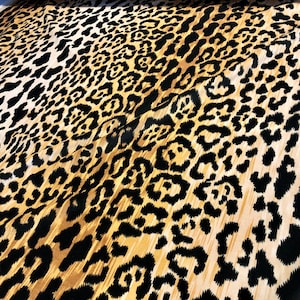 LEOPARD NOIR by Porter & Stone Velvet Chenille Upholstery Cushion Curtain  Fabric