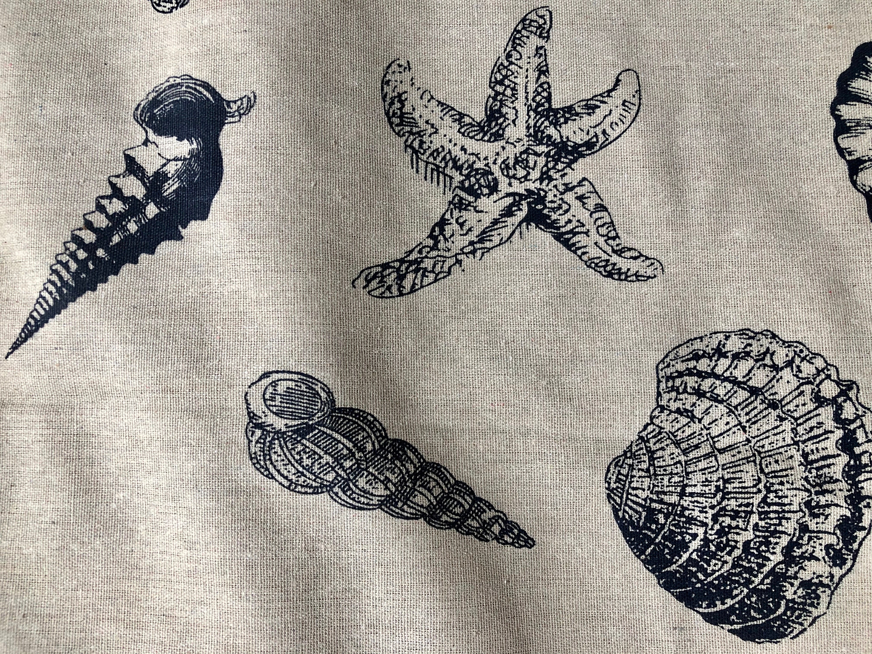  Spoonflower Fabric - Starfish & Shells Watercolour Sand Sea  Life Beach Caribbean Ocean Printed on Petal Signature Cotton Fabric by The  Yard - Sewing Quilting Apparel Crafts Decor
