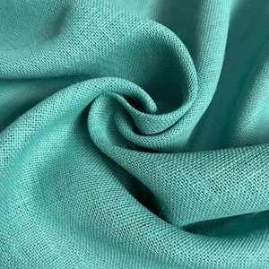 JADE  Gefärbtes hessisches 100% JUTE Stoff Sackmaterial 10 Unzen feine natürliche Sackleinen für Hochzeit Tischläufer Vorhänge 160cm breit
