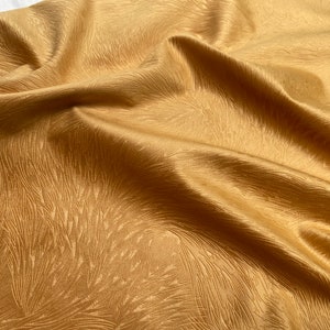 Goffrato Materiale in velluto super morbido resistente Decorazioni per la casa Tende Tappezzeria Sartoria 150cm larghezza SENAPE D'ORO