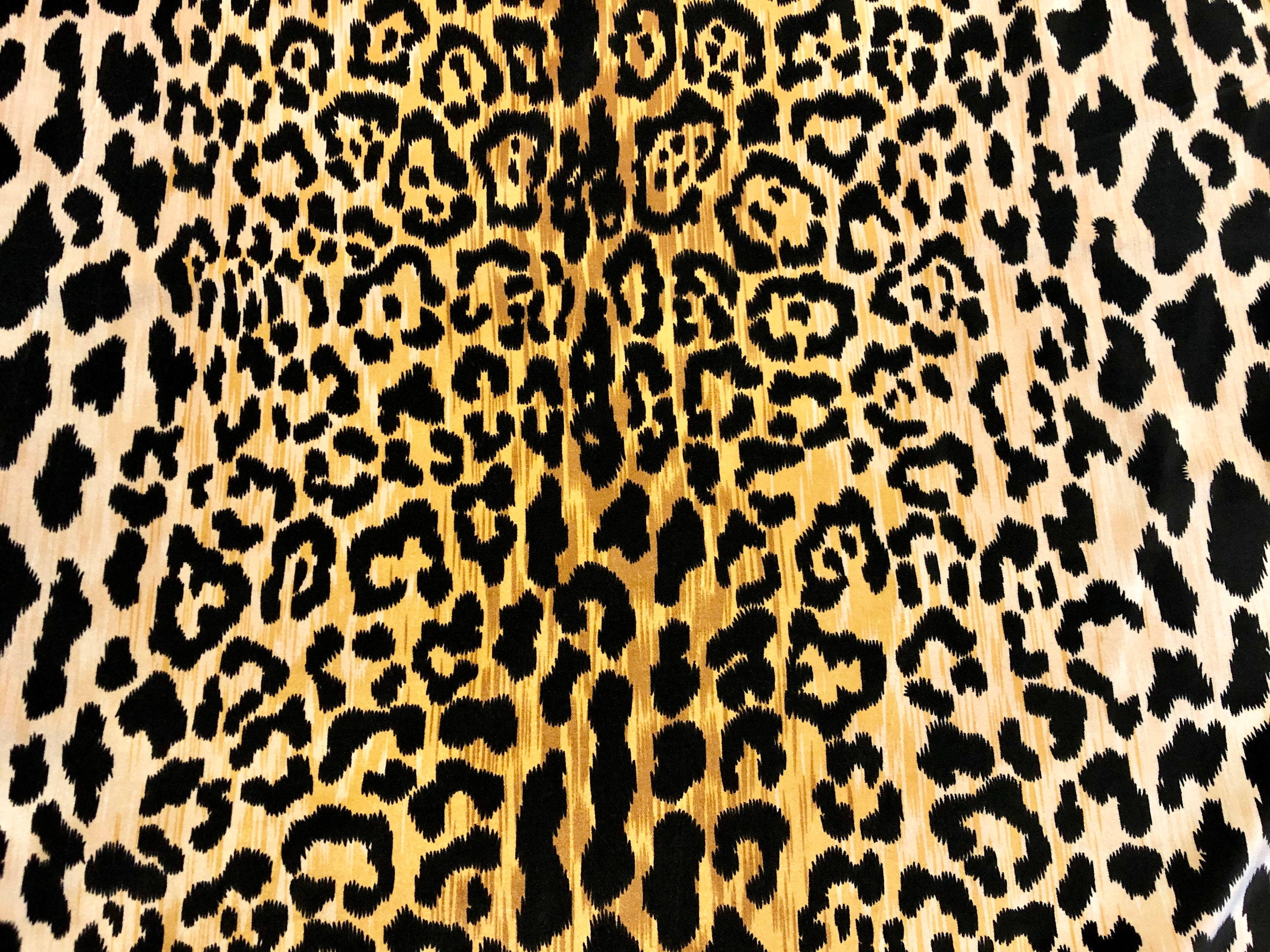 Leopard Print Fabric Animal Velvet 54" Fabric Yardage Braemore Jamil