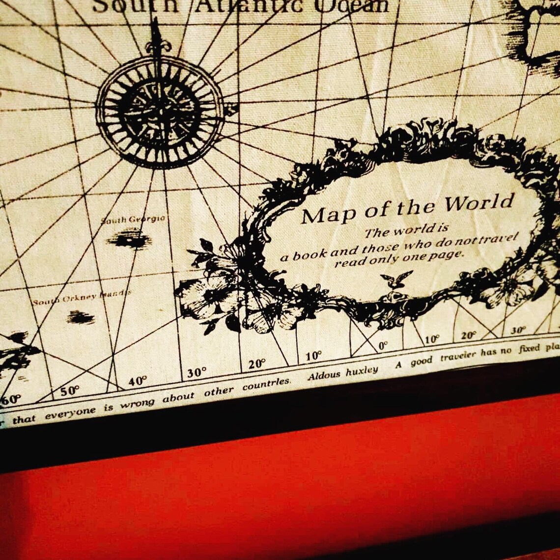 World Map Fabric Poster Map of the World Linen Textile Etsy UK
