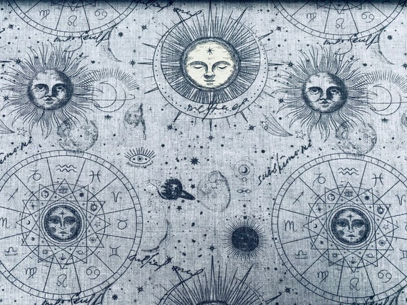 Zodiac Sun Patterns Navy Blue Chiffon Dress Zodiac Sun Patterns Navy Blue Chiffon Dress